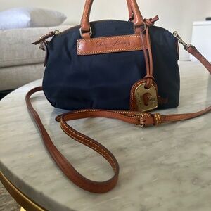 Dooney & Bourke Juliette Nylon Satchel Navy Blue/Pink